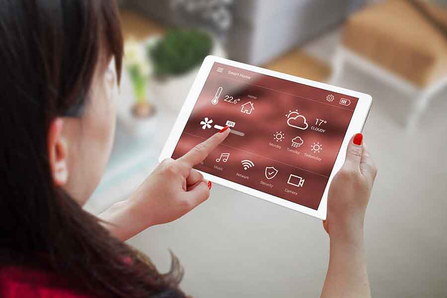 Ipad with smart thermostat