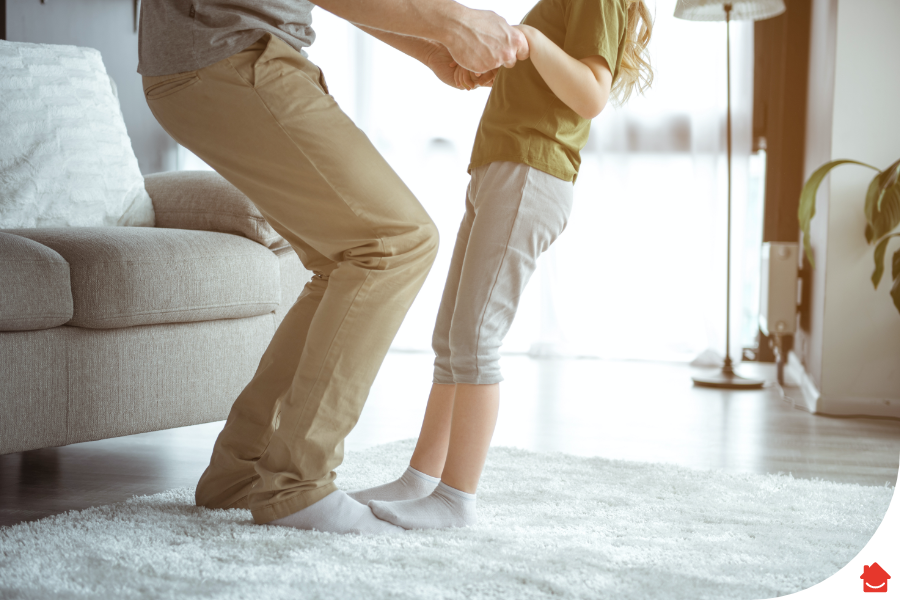 two people dancing on floor -Floor insulation guide