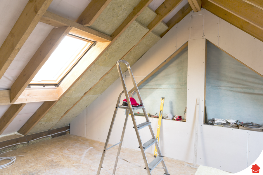 open plan loft - Installing loft insulation