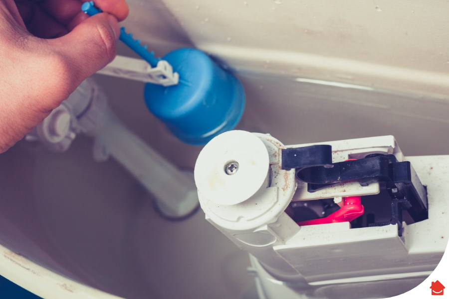 person fixing the toilet - toilet syphon