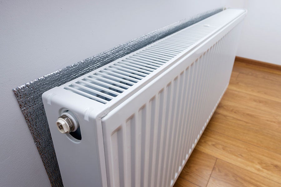 A plumbed radiator